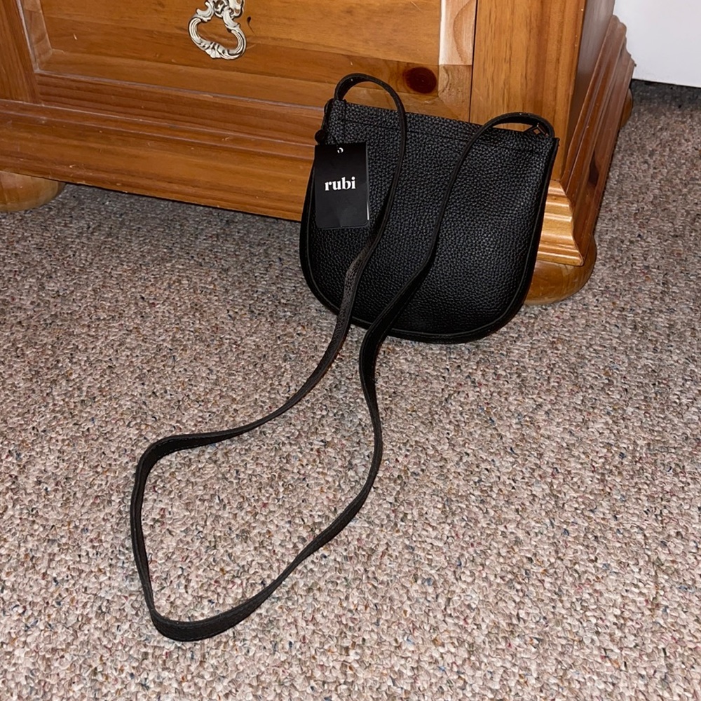Rubi black crossbody, NWT, small, half moon bag